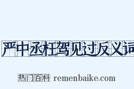 严中丞枉驾见过反义词是什么意思的图片